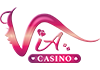 VIA logo — official APINAGA gold-red lion live casino vendor